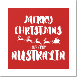 Merry Christmas, love from Australia Posters and Art